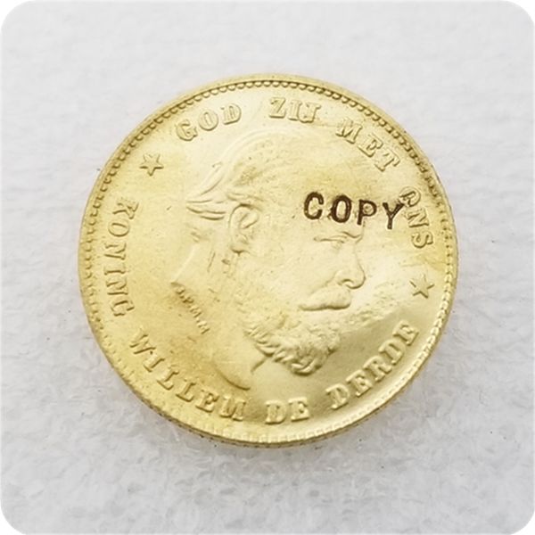 

1886,1887 netherlands 10 gulden - willem iii copy coin