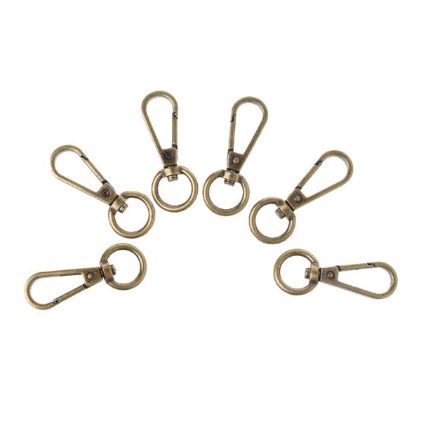 

thinkthendo 6pcs swivel clasp spring snap hook key ring chain bag hardware accessories, Black