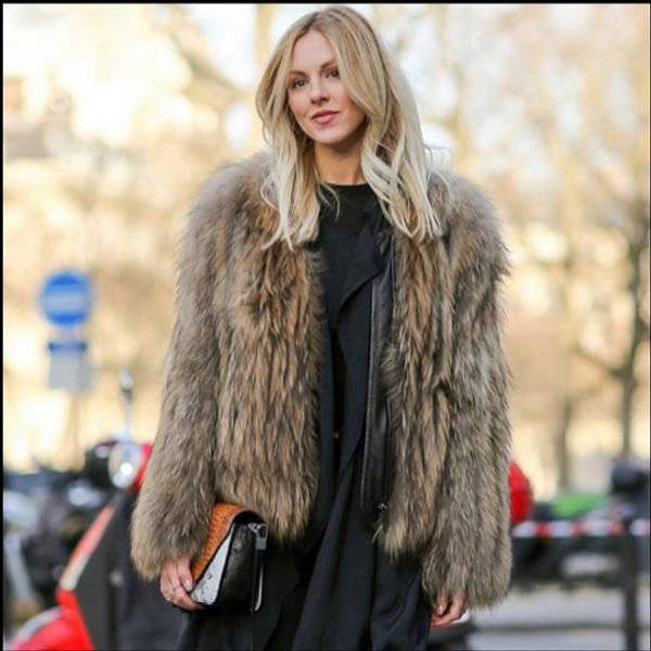 

new 2019 winter women's faux fur jacket artificial fur overcoat furry coat femme plus size fluffy fake outwear z327, Black
