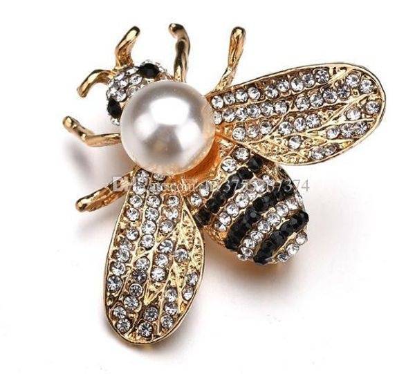 

2019 новейших 3d сплава жемчуга полных алмазов пчела насекомого броши женских броши аксессуаров горячие выгодно, Gray