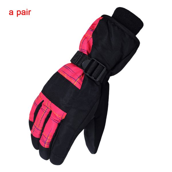 

1 pair windproof insulated winter snowboard waterproof ski gloves adjustable thickened anti slip warm cycling men women