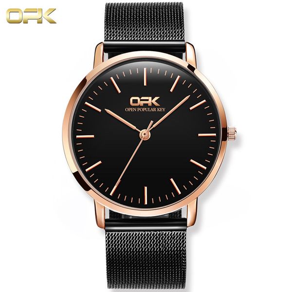 

opk watch non-mechanical couple set and women's quartz men's luxury watches, Slivery;brown