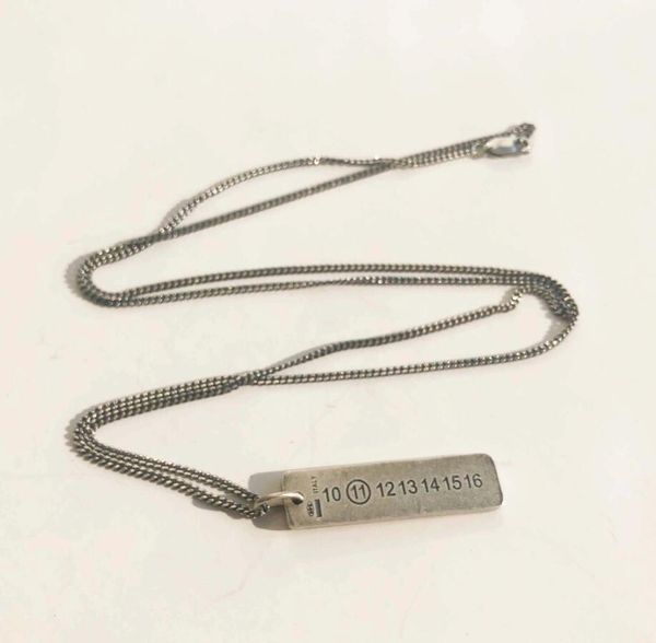 

mmm fashion belgium design 925 silver digital tag necklace hip hop necklace birthday gift