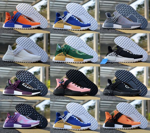 

высокое качество человеческого рода pharrell williams x trail nerd равенство оранжевый holi крем повседневная кроссовки мужчины женщины pw h