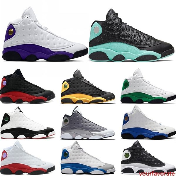 

bred 13 13s men basketball shoes island green cap and gown rivals chicago he got game mens sports trainers sneakers size 40-47