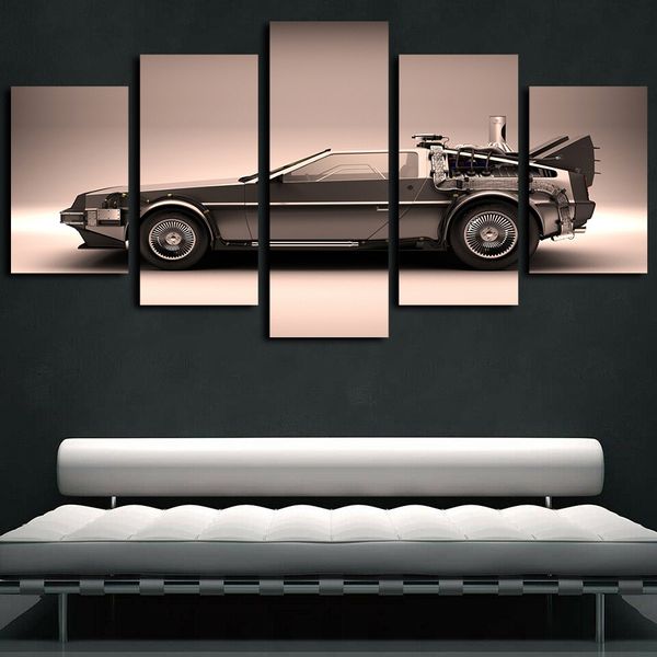 

5 piece canvas wall art oil paintings giclee art print movie super car modern pictures poster artwork for bedroom living room home decor