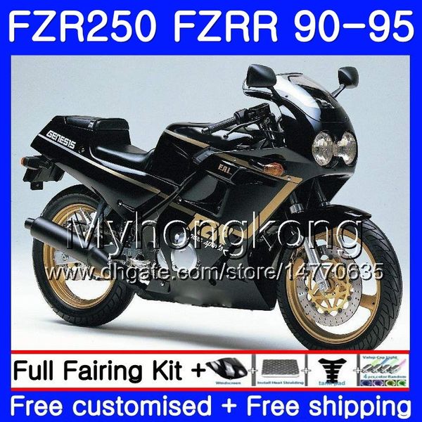 FZRR nero caldo completo per YAMAHA FZR-250 FZR 250R FZR250 90 91 92 93 94 95 250HM.20 FZR 250 FZR250R 1990 1991 1992 1993 1994 1995 Kit carenatura