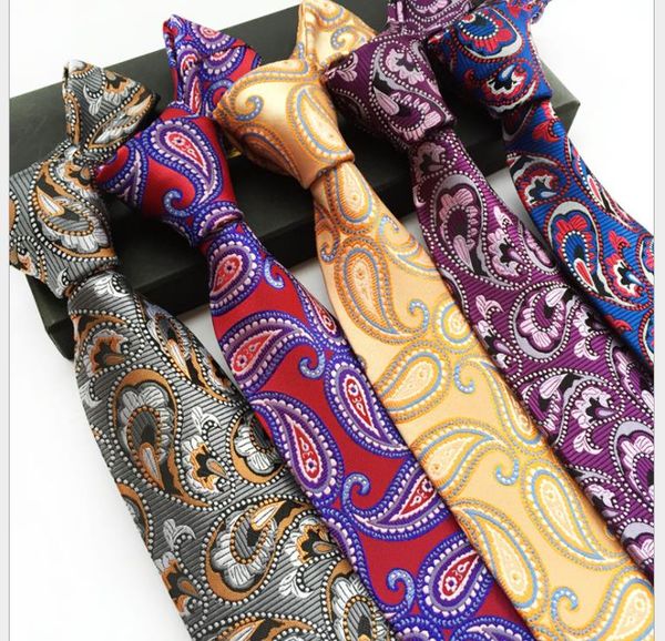 

polyester 8cm paisley fashion men's tie tie, Blue;purple