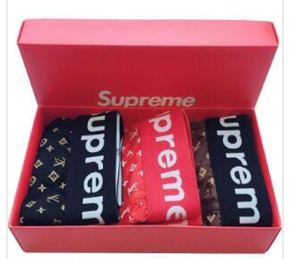 

2019 luxury men underpants sup designer brand boxers cotton breathable boxer shorts men underpants for male male underwears, Blue;gray