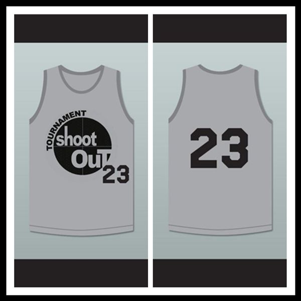

Gray Tournament Shoot Out Basketball Jersey Above The Rim