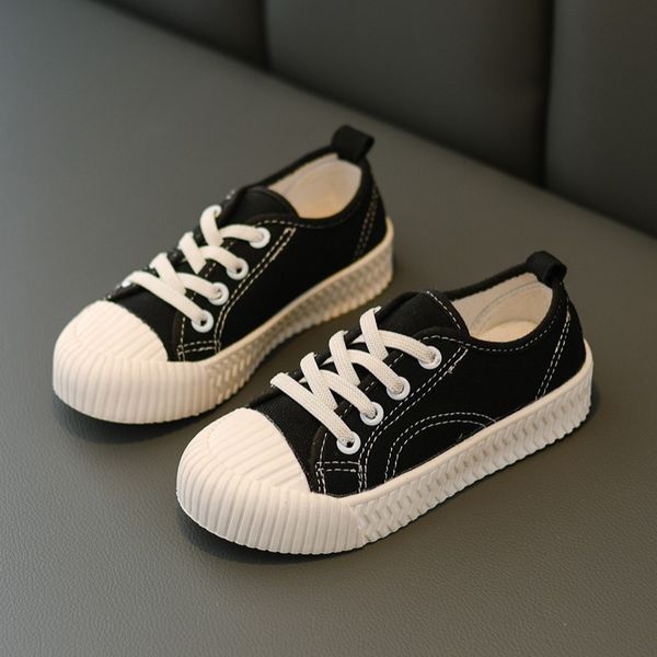 

children casual shoes sport breathable boys girls sneakers fashion kids shoes for girls toddler casual child flat canvas, Black