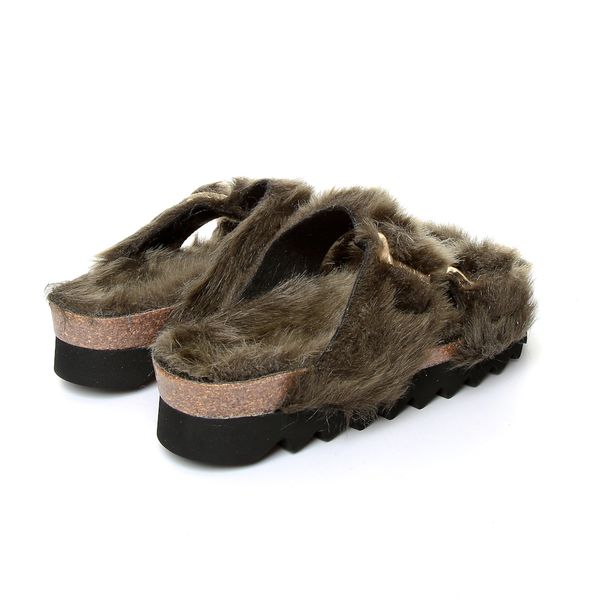 

john may khaki women's slipper ga-jm-17040 cram-visone kaki, Black