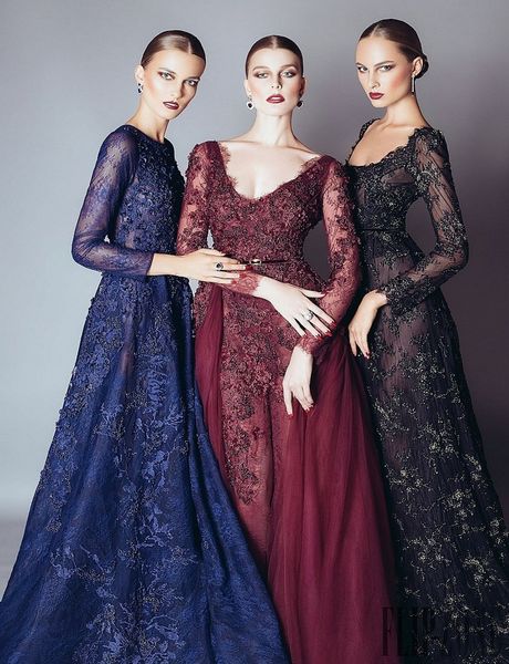 

elegant backless burgundy lace formal celebrity evening dresses v neck long sleeves middle east arabic prom party gowns, Black;red