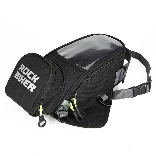 

rock biker motorcycle tank bag multi functional oil tank bag magnetic fixed straps mobile phone navigation with rain cover