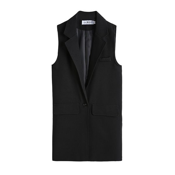 

g1325 2019 new spring autumn women's coat fashion big size sleeveless vest wholesale ing, Black;white