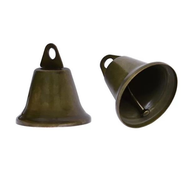 

100 pcs crisp clear pendant party tree decoration home diy christmas bell housebreaking vintage multipurpose 38mm hanging iron