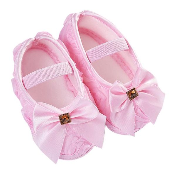 

2020 toddler kid baby girl rose bowknot elastic band newborn walking shoes anti-slip design keeps baby in safe crib shoes