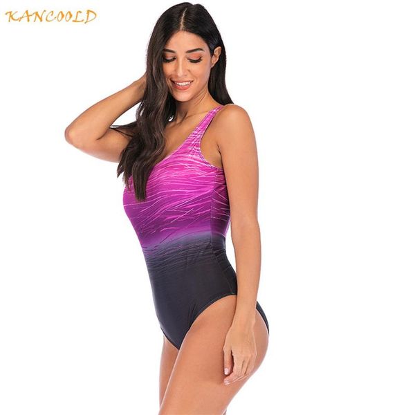 

kancoold 2019 большой размер 3xl sexy one piece купальник женские девушки винтаж летний пляж высокая шея бандаж спинки купальники женщины, White;black