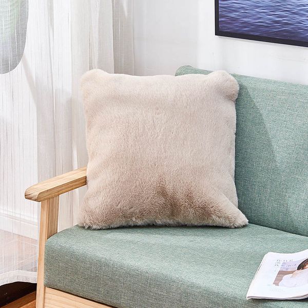 

christmas decoration pillow imitation hair pillowcase cushion hug pillowcase washable plush cushion pillow without core