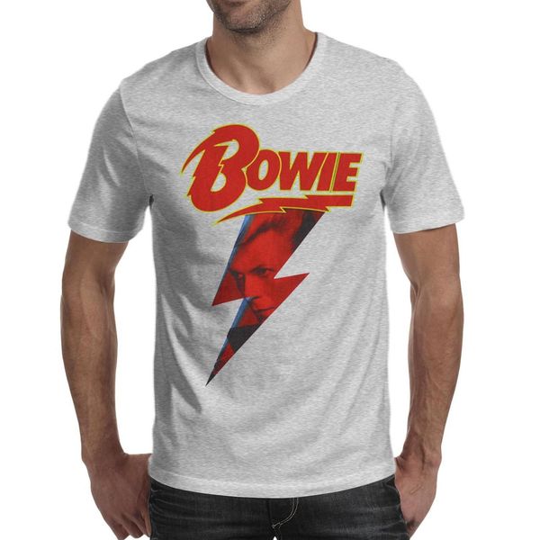 

david bowie on the iconic lightning 4 grey t shirt,shirts,t shirts,tee shirts personalised funny cool t make a crazy custom classic t shirt, White;black