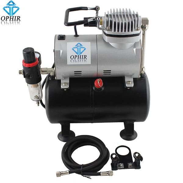 

ophir air compressor with air tank for model hobby body painting temporary tattoo compressor for hobby 110v/220v ac090