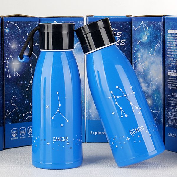 Acheter Creative Douze Constellations Bouteille Deau 300 Ml 10 Oz Isoler Double Couche Bouteille En Verre Bouteille Deau En Verre De Mode