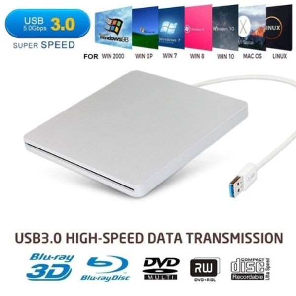 

внешний usb 3.0 слот dvd горелка внешний мобильный проигрыватель дисков портативный компьютер оптический привод