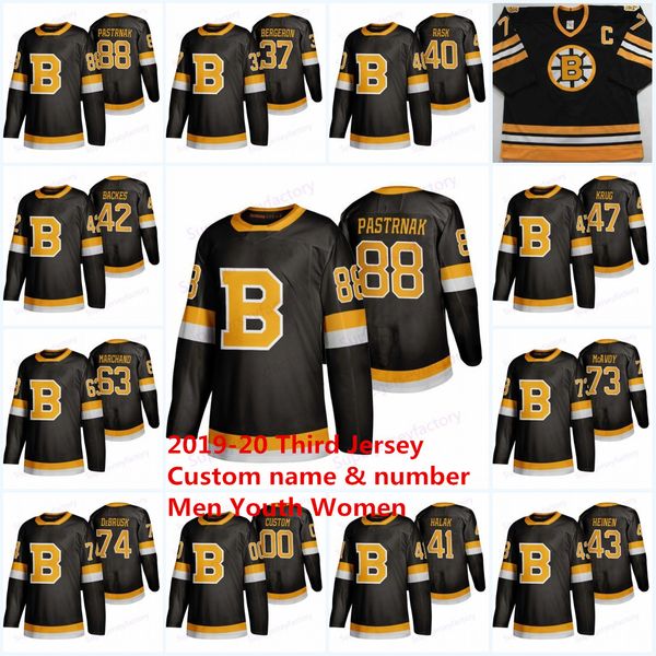 

Boston Bruins 2019-2020 Third Jersey 33 Zdeno Chara 63 Brad Marchand Tuukka Rask David Backes David Pastrnak Charlie McAvoy Hockey Jerseys