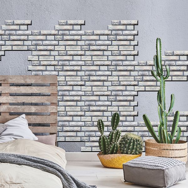 

3d grain brick wall stickers square mosaic stick tile diy arts crafts making home decoration material