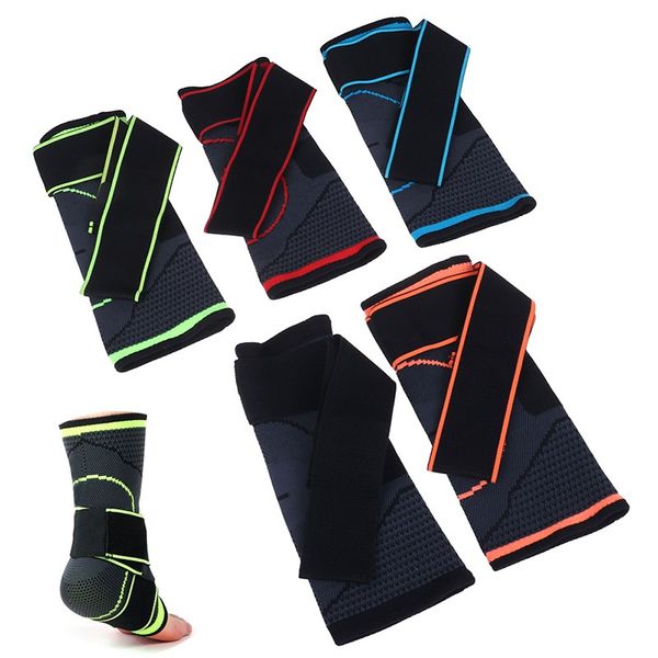 

1pc 3d weaving elastic nylon strap ankle support fitness heel protector, Blue;black