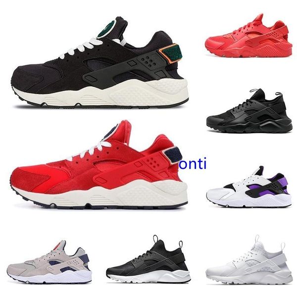 

2020 sale huarache running shoes for men women varsity jacket purple punch triple black white pink mens trainer sports sneakers