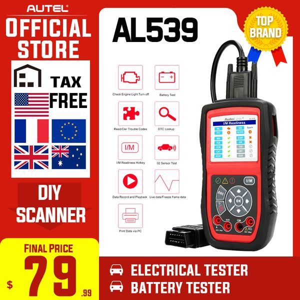 

блок развертки autel al539 obdii код читателя obd авто сканер тестер электрического аль 539 12в блок развертки autel al539b аво метр аккумул