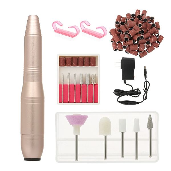 Professionelle elektrische Nagelbohrmaschine Set Nagelkunstpolitur Stift Pediküre Nagelfeile Kit Maniküre Maschine für Acrylgeläscheln Werkzeuge