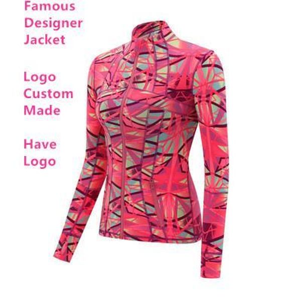 

new arrival women designer jacket u brand yoga printed  autumn cost u sports joggings good fiber fitness jacket, Black;brown