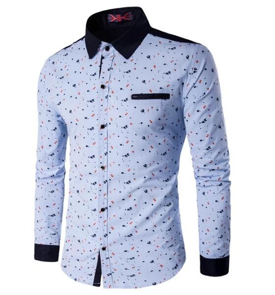 

man shirts new men's dress shirt men's long-sleeved small floral camisas masculina casual shirts 5xl, White;black