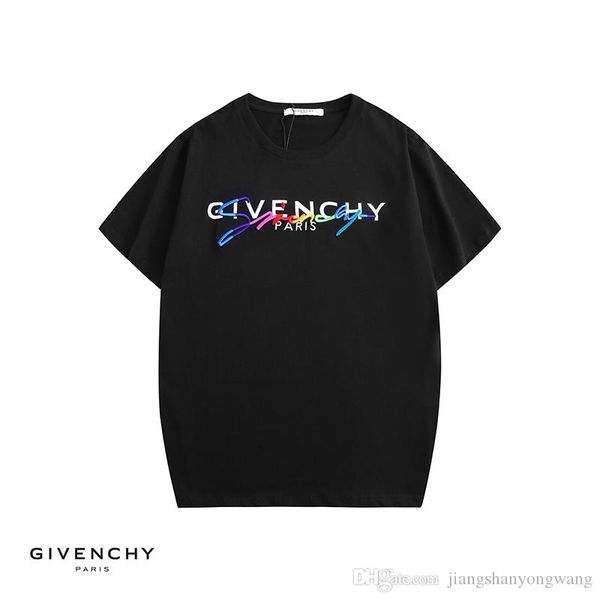 

fa74 fa74 19ss summer street wear europe giv paris fashion men big broken hole cotton tshirt casual women tee t-shirt s-2xl 957, White;black