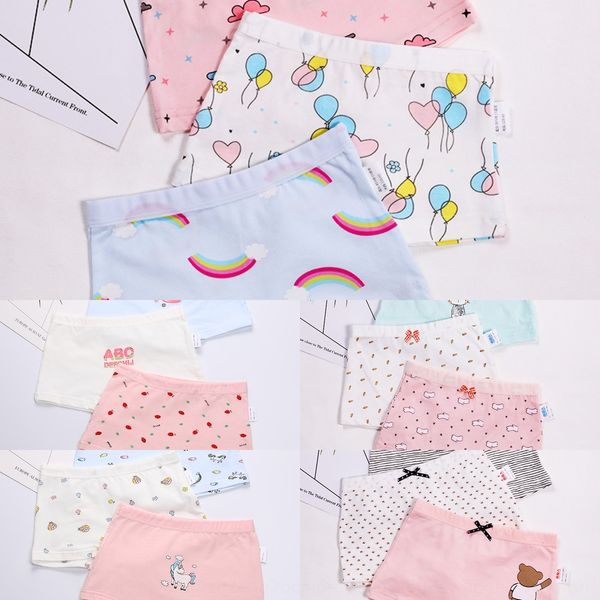 

8cd5m antarctic girls underwear pants underwear pure cotton boxer children's baby shorts medium and large children's non-clip pp b, Camo