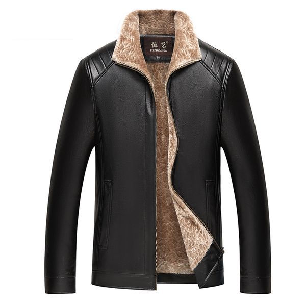 

mens leather jackets men jacket classic motorcycle bike jackets male plus size 4xl thick outwear coats m-4xl, Black