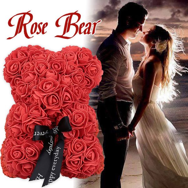 

rose bear girlfriend foam love valentine's day wedding simulated romantic lovely decorations toy birthday gift