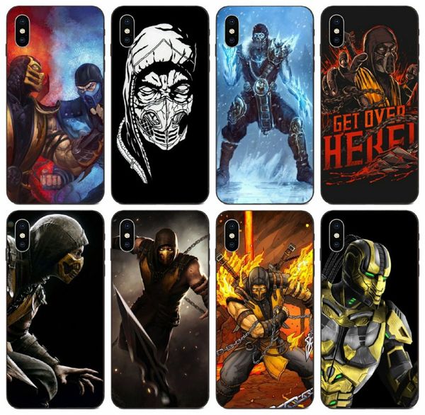 

tongtrade] scorpion cartoon mortal kombat case for iphone 11 pro x xs max xr 8 7 6s 5s plus samsung s3 s4 s5 huawei y6 motorola moto g case