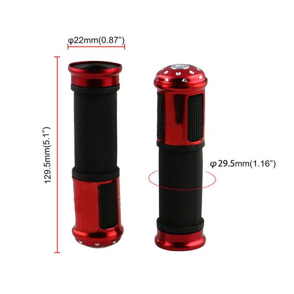 

1 pair motorcycle universal 22mm handle bar hand grips non-slip motorbike modified parts bx