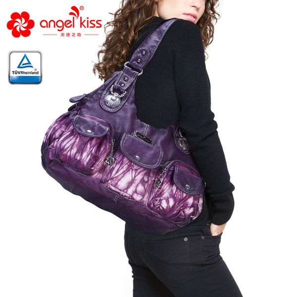 

2019 new bolsos mujer angelkiss brand women handbags solid gradual change color casual shoulder strap bags for street shopping