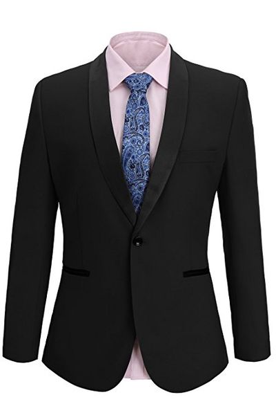 

popular one button groomsmen shawl lapel groom tuxedos men suits wedding/prom man blazer ( jacket+pantst+tie) 816, Black;gray