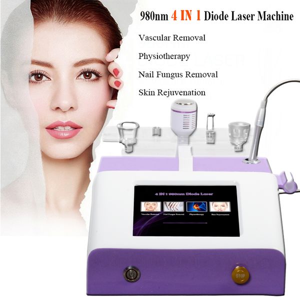 

4 in 1 980nm diode laser varicose veins vascular machine vascular removal beauty equipment 2 years warranty, Black