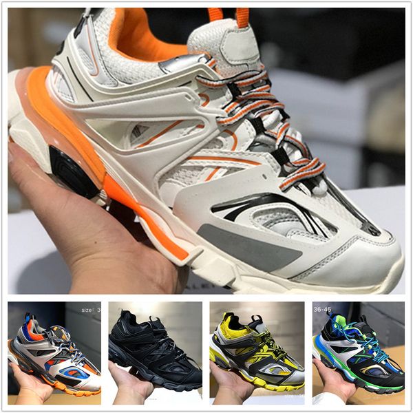 Sürüm 3 Tess Kadınlar Gomma Maille Siyah Ayakkabı Erkekler için Clunky Spor Sneaker Sıcak En Otantik Moda Baba Ayakkabı