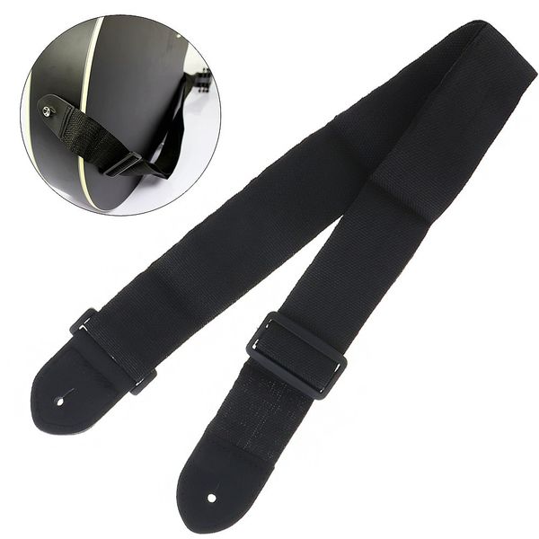 

68cm-124cm universal guitar strap adjustable nylon guitar belt with pu leather ends for folk wooden classical guitar
