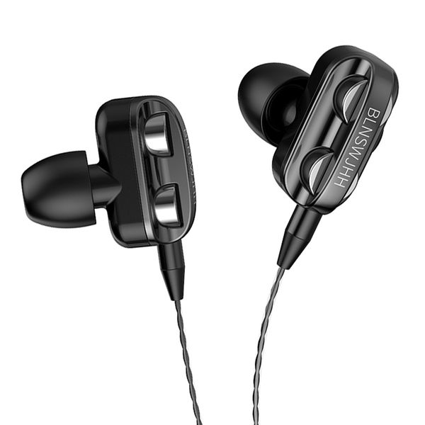 

single speaker in-ear 3.5mm hifi stereo bass headset wired earphone with mic