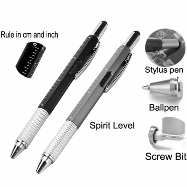 

double-headed screwdriver have inch centimeter scale horizontal measurement ball pen touch screen touch control function 4 colors