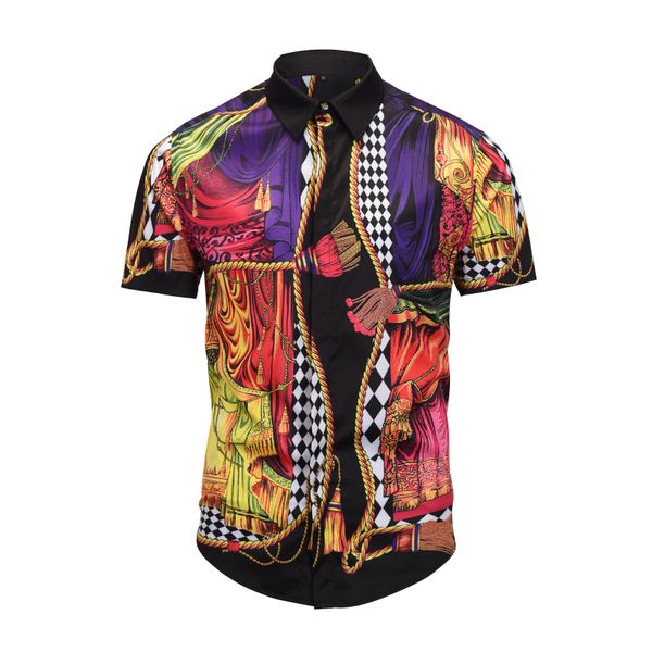 

Мужская роскошная мода 3D повседневная рубашка с хорошим дизайном с коротким рука