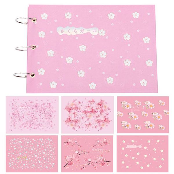 

pink cherry blossoms diy p handmade memory scrapbook couple birthday baby growth valentine's day gift